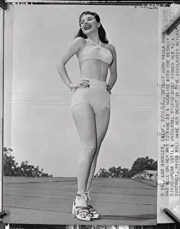 Paula Drew Posing in Swimsuit