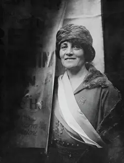 Prints of American suffragist and playwright Paula Owen Jakobi (1870 - 1960), circa 1917; she was one of the 41 women arrested on 12th November 1917 and sentenced to thirty days at Occoquan Workhouse Historic Moments from the Women’s Fight for the Vote: Paula O. Jakobi