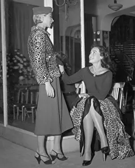 Paulette Goddard Admiring Leopard Coat