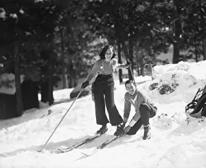 Paulette Goddard Getting Ready for Skiing