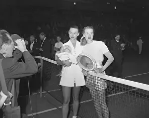 Pauline Betz Posing with Gussie Moran