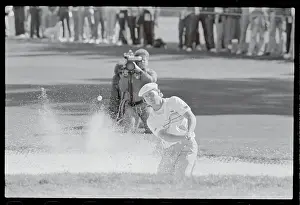 Payne Stewart Hitting a Golf Ball Out of a Sand Trap