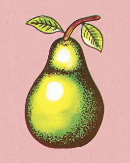 Ilustr Prints: Pear on a Pink Background
