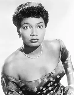 Pearl Prints: Pearl Bailey Wearing Pearl Necklace