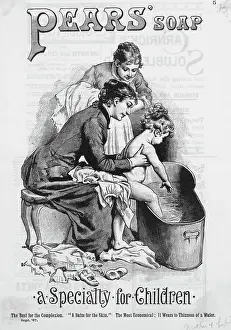 Cosmetics Prints: Pears Soap: A Specialty for Children Advertisement