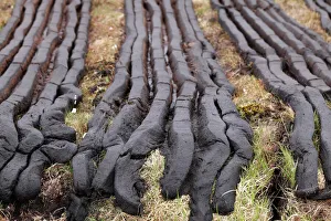 Environment Gallery: Peat cutting, Connemara, County Galway, Republic of Ireland, Europe