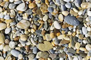 Pebble Prints: Pebbles on a beach, Dilek National Park, Kusadasi, Aydin province, Aegean region, Turkey