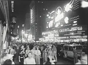 Pedestrian and Automobile Traffic Outside Casino