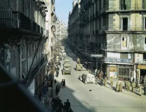 Naples Prints: Pedestrians and Cars in Naples, Italy