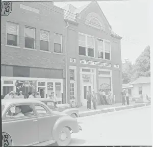 Kentucky Prints: Pedestrians and Motorist on First National Bank Site
