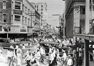 Miami Prints: Pedestrians and Motorists on Miami Street