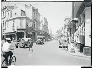 Pedestrians and Motorists on Street