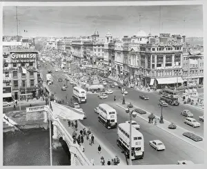 Dublin Prints: Pedestrians and Traffic on Dublin Street