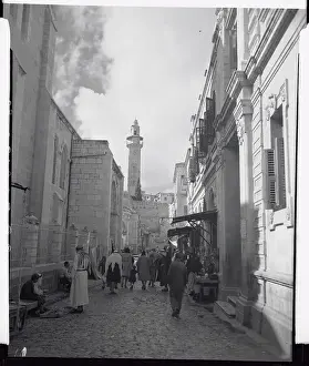 Palestine Prints: Pedestrians Walking on Street of Sorrows