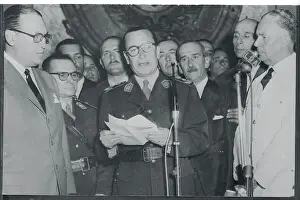 Pedro Aramburu Making a Radio Broadcast