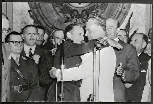 Pedro Eugenio Aramburu Embracing Teodoro Hartung