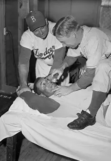 Restrained Prints: Pee Wee Reese Clipping Roy Campanella's Moustache