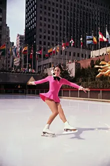 Peggy Fleming Ice Skating at Rockefeller Plaza