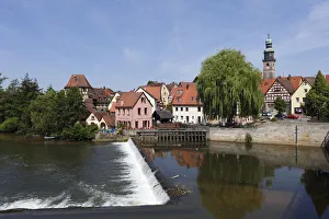 Pegnitz with grinding mill, Lauf an der Pegnitz, Franconia, Bavaria, Germany, Europe Pegnitz with grinding mill, Lauf an der Pegnitz, Franconia, Bavaria, Germany, Europe