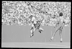 Pele and Alex Pringle in Soccer Action