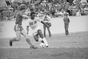 Soccer Field Prints: Pele and Neil Cohen During Soccer Game
