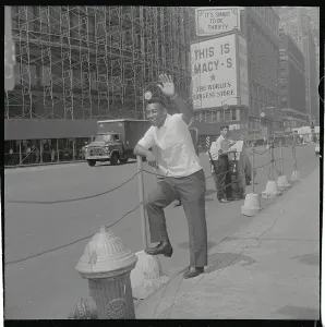 Pele Prints: Pele Standing by Macy's Sign on Street