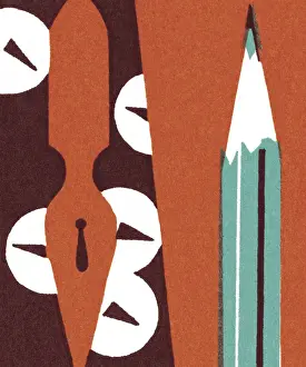 Office Supply Prints: Pen and Pencil