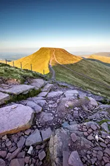 Pen y Fan and Cribyn seen from Corn Du in the Brecon Beacons