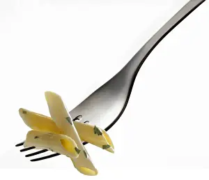 Cutlery Prints: Penne pasta on a fork