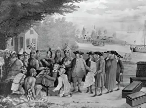 Founder Prints: Penn's Treaty with the Indians by Edward Hicks