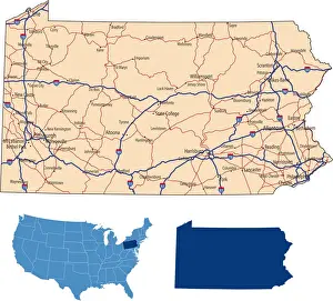 Pennsylvania road map