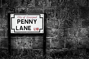 Images Dated 1st June 2015: Penny Lane Street Sign