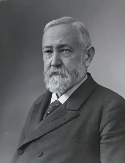 Pensive Portrait of President Benjamin Harrison
