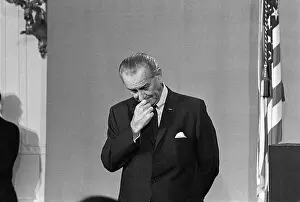 Pensive Portrait of President Johnson