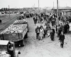 People At Airfield Construction Site