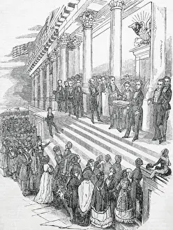 People Attending William Henry Harrison's Inauguration