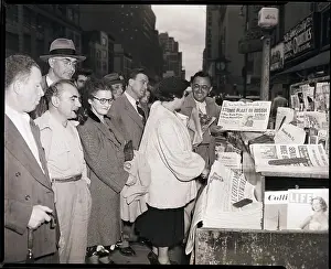 Headline Prints: People Buy Newspapers At Stand/Russia