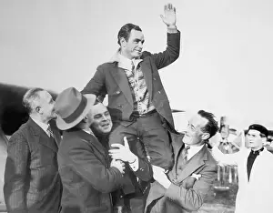 Middlesex Prints: People Carrying Bert Hinkler