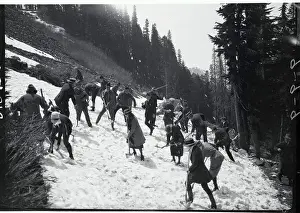 Seattle Prints: People Clearing Roads