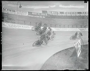Newark Prints: People Competing in a Bike Race