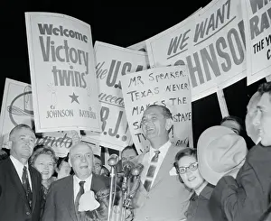 People Congratulating Lyndon Johnson
