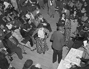 Religious Service Prints: People Dancing in Praying in Church