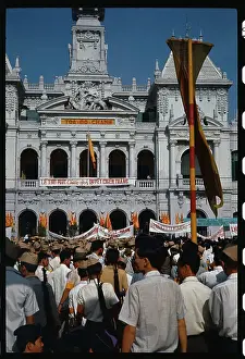 People Demonstrating Against Johnson