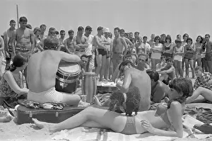 Bikini Prints: People And Dog At Newport Jazz Festival