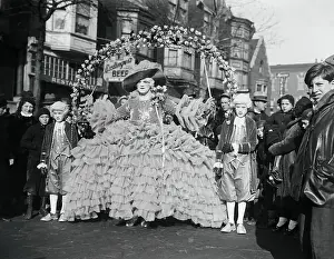 People Dressed in Costume for the Mummers Parade