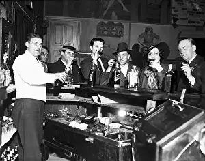 Bartender Prints: People Drinking At The Bar