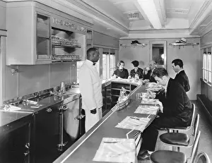 Counter Prints: People Eating In Dining Car