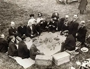 Picnic Prints: People Enjoying Picnic