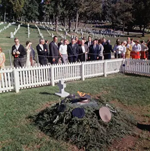 People Gathering at the Kennedy Grave