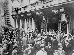 People Gathering in Front of the New York Stock Exchange